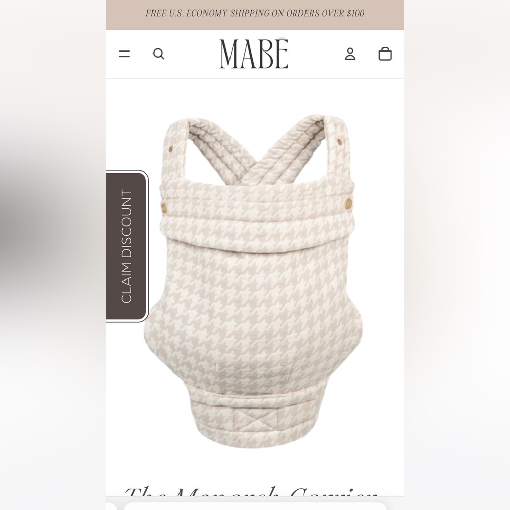 MABE The Monarch Carrier in Houndstooth - Picture 3 of 8